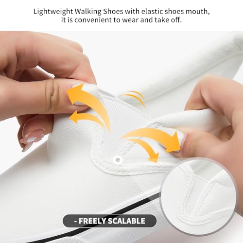 Women's Slip on Shoes Canvas Sneakers Loafers Non Slip Shoes Low Top Casual Shoes - Image 5