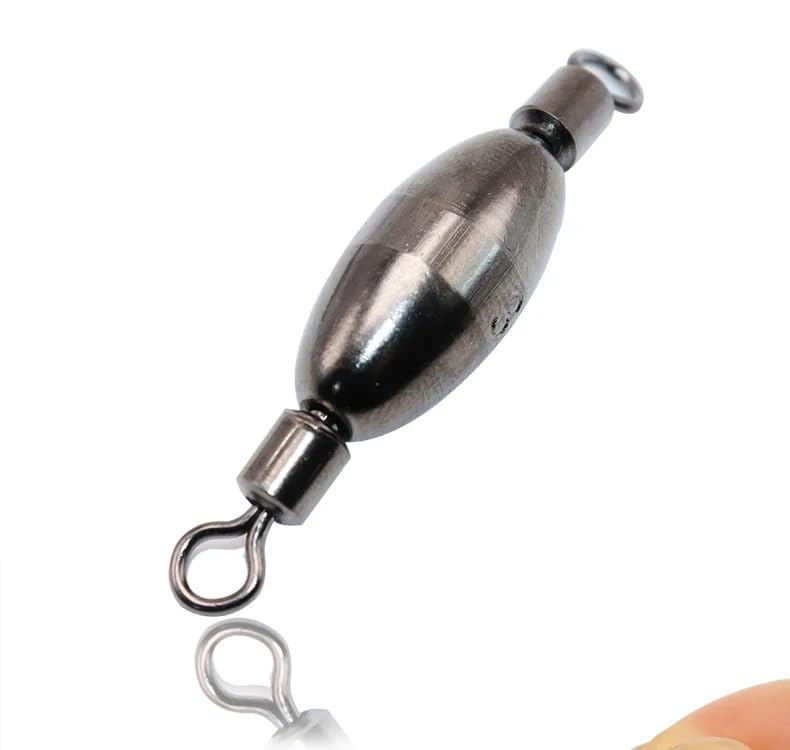 Peso giratorio de cobre para pesca 10 piezas variados miniatura 6