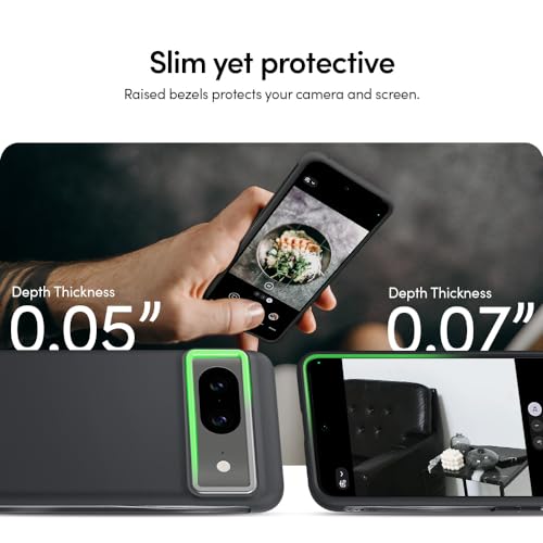 Image of Spigen Cyrill UltraColor | Google Pixel 8 Case | Black Dark Grey Pixel 8 Back Cover | TPU+Poly Carbonate - Dusk