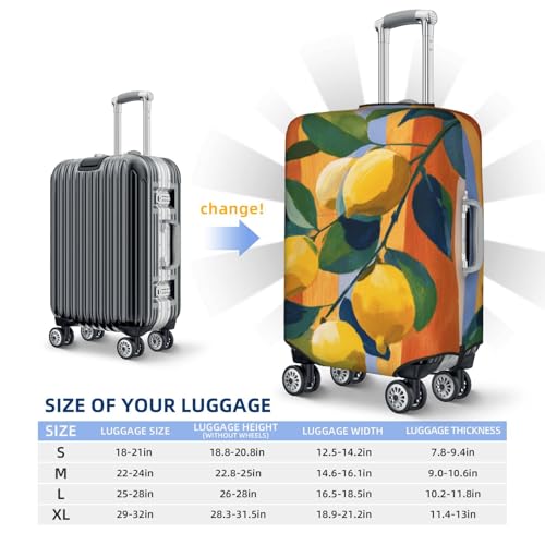 Lemons On A Branch Elastic Travel Luggage Covers Dustproof Scratch-Resistant Suitcase Protector Fit 22-24 Inch4