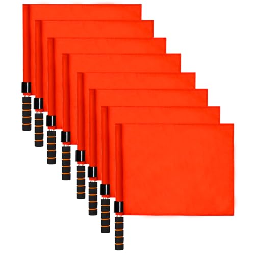 SAWHOX Volleyball Line Judge Flags 8-Pack Lightweight Referee Flags for Volleyball Games Schools & Tournaments
