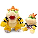 AYQX Super Mario Bros Peluches 18-24cm Decoración de Cama Almohada para niños niños Decoración para el hogar Muñeca 24cm Bowser y 18cm