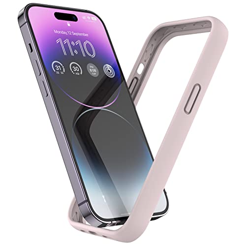 K TOMOTO Liquid Silicone Bumper Case for iPhone 14 Pro (6.1 Inch) Chalk Pink