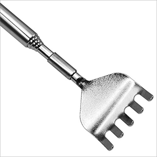 Xrten Edelstahl Teleskop Rückenkratzer,Kratzhand Rückenkratzer Ausziehbar für Rücken und Kopf