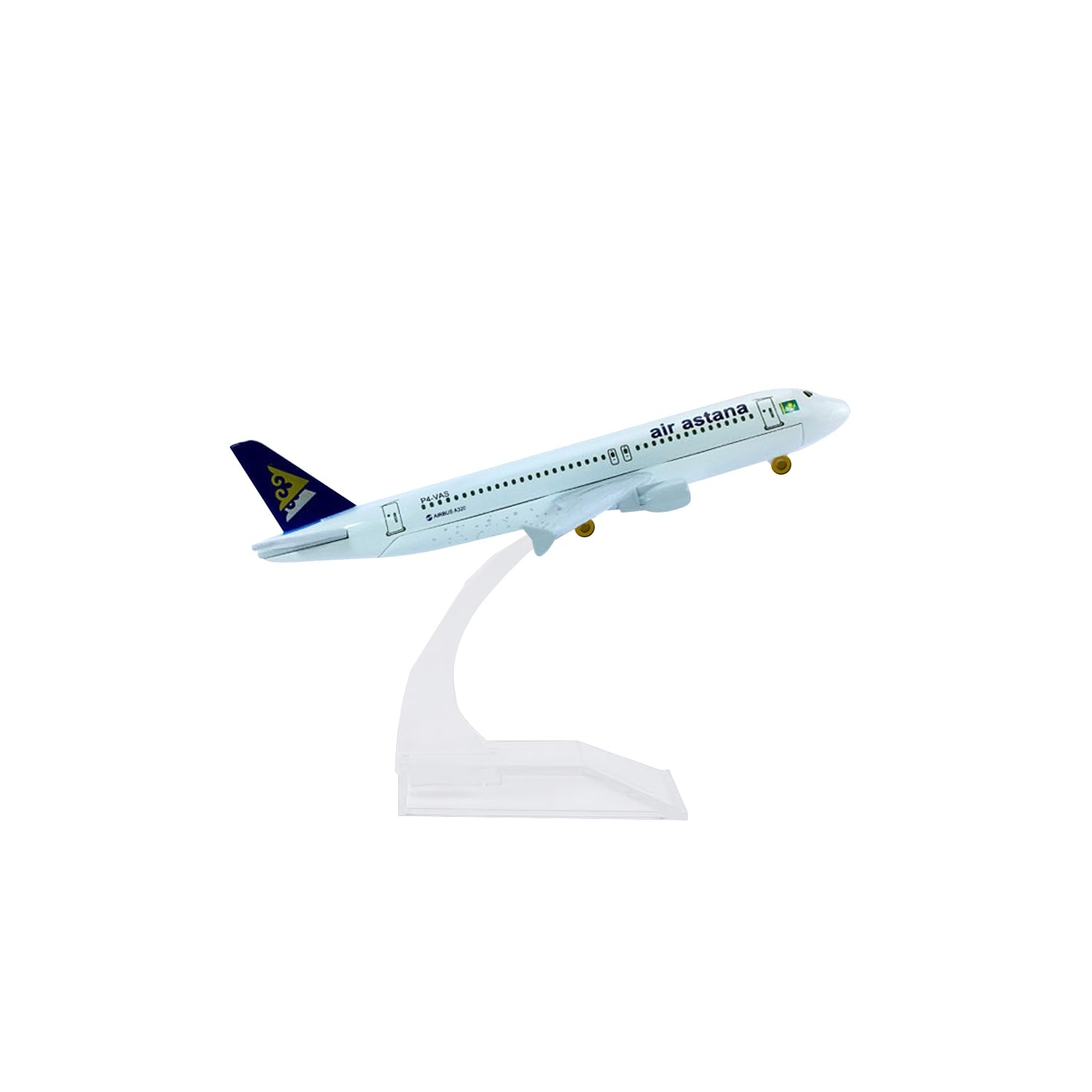 16cm Air Astana A320 Aircraft Diecast Metal Miniature Airplane Model with Landing Gear