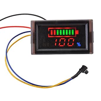 XCSOURCE® DC 12V 24V 36V 48V 60V 72V 84V Säure Bleibatterie Kapazität Indikator Anzeige Tester Voltmeter (Default 12V) MA927