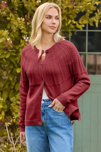 Image of Dokotoo Cardigan Sweaters for Women 2026 Fall Outfits Long Sleeve Sweaters