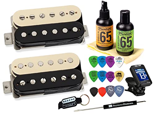 Seymour Duncan Slash 2.0 Electric Guitar Humbucker Pickup Set with Tonebird Care,Picks,Tuner,Tool Bundle Hotter APH-2 11104-20 (Zebra)