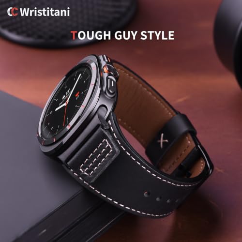 Image of Wristitani Leather Strap for Samsung Galaxy Watch Ultra /9 /8 /7 /6 /5 /4