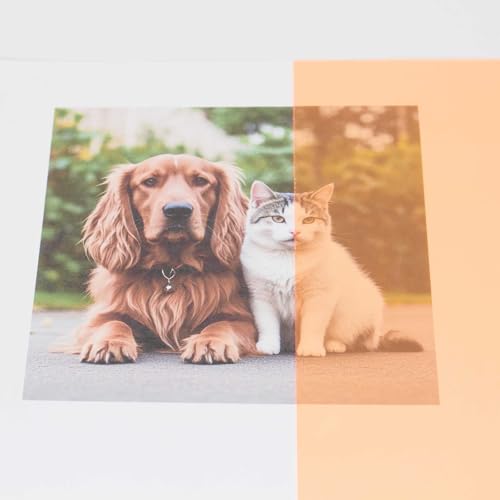 Image of A4 PVC Flexible Plastic Sheets, 10Pcs 0.3mm Thick A4 Size, Transparent DIY Crafts Film (Orange)