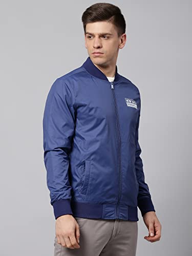 Image of Dennis Lingo Men's Solid Long-Sleeve Polyester Regular Fit Shell Jacket - Waterproof, Lightweight, Casual Winterwear for Men