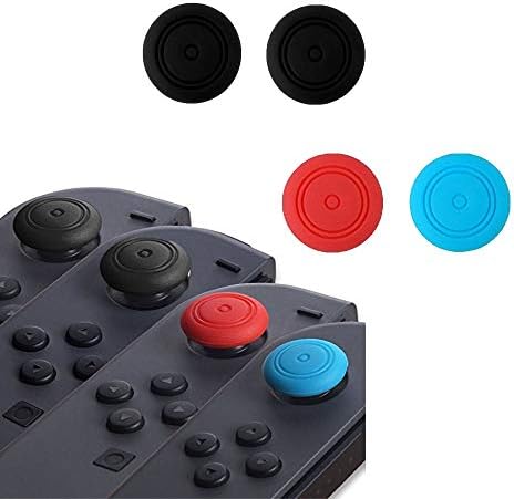 Thlevel 2-Pack 3D Replacement Joystick Analog Thumb Stick for NS Controller - Include Tri-Wing, Cross Screwdriver, Pry Tools + 4 Thumbstick Caps