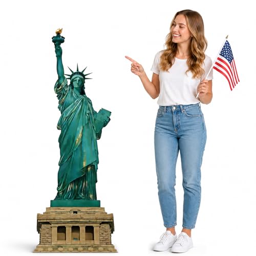 5 Ft Statue of Liberty Cardboard Cutout 250th Anniversary Patriotic Party Decoration Life Size New...