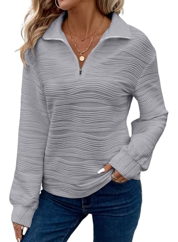 Sweat femme sans capuche col zippé Dokotoo contre la fraîcheur de l'automne