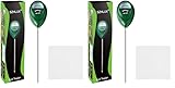 SZHLUX Moisture Meter Water Monitor Soil Hygrometer Sensor Care, Lawn, Farm, Indoor & Outdoor. (Plant Gifts for Gardeners), 10.23inch, Green (Pack of 2)