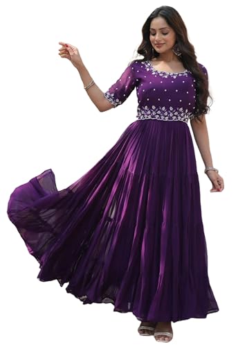 Robe de travail indienne chic à motif floral et broderie perles 13240