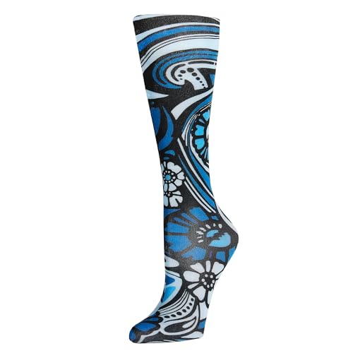 Celeste Stein Therapeutic Compression Socks, Blue Megan, 8-15 mmHg, Mild, CMPS-1760