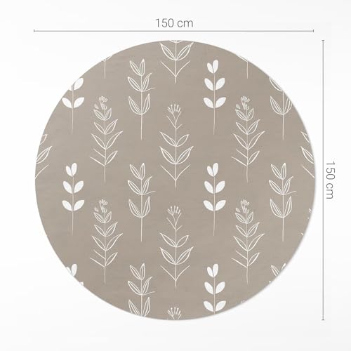 Tapis vinyle ø150 cm pour salon et déco de maison chaleureuse