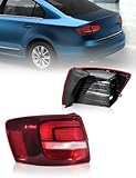 CHELANGHU Left Driver Side Rear Tail Lights for 2015 2016 2017 2018 VW Volkswagen Jetta, Rear Outer TailLight Brake Lamp, with LED Turn Signal, W/O Bulb, 5C6945095G