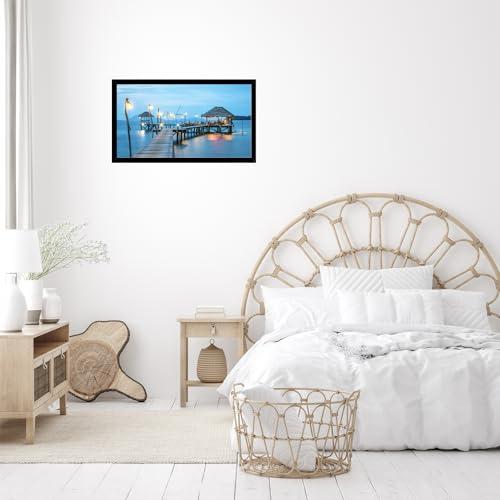Image of JCJMY 12x24 Picture Frame Black for Poster Photo Picture, Horizontal and Vertical Formats for Wall Hanging, 12 x 24 Wall Gallery Poster Photo Frame for 12 by 24 Photos Posters, Black