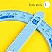 DGFJY Swing Arm Protractor 360 Degree Ruler Circle Classroom Math Geometry Drafting Tools Plastic Stationery for Office School Drafting Tools, Blue