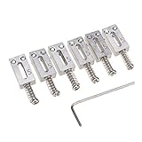 Musiclily Pro 10.5mm Stainless Steel Modern Guitar Tremolo Bridge Saddles for Fender Strat...