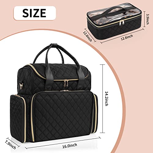 Ethereal Nail Polish Organizer Backpack, Holds 56 Bottles(0.5 Fl Oz - 0.3 Fl Oz) And A Nail Lamp, Nail Supplies Case With 2 Removable Bags, Nail Accessories Storage #TOP5