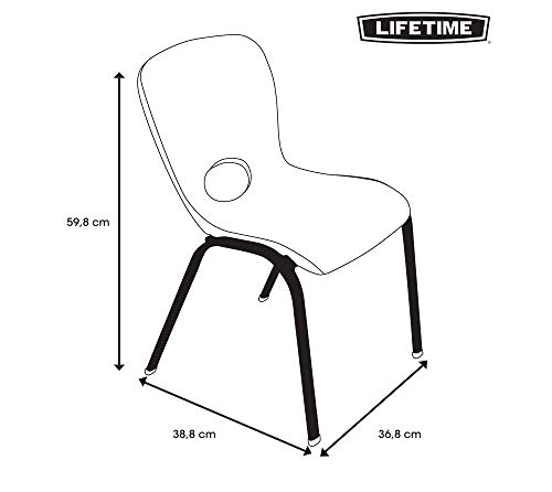 Image of LIFETIME 80472 Kids Stacking Chair (4 Pack), Glacier Blue