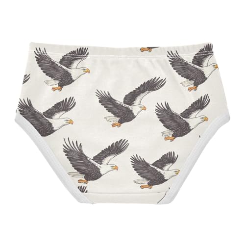 ZZKKO Eagle Flying Girls Underwear Toddler Panties for Girls Comfort Brief Size 2T-8Y2