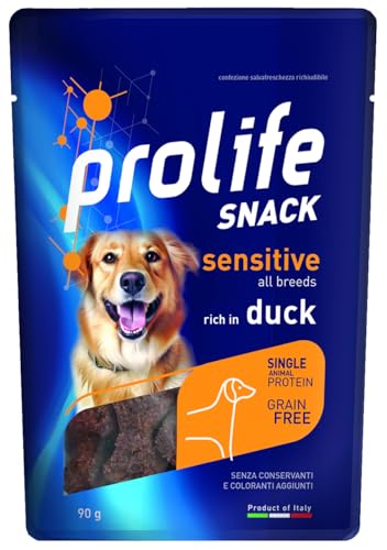 snack cane 90gr Prolife sensitive (unica, adulto anatra)