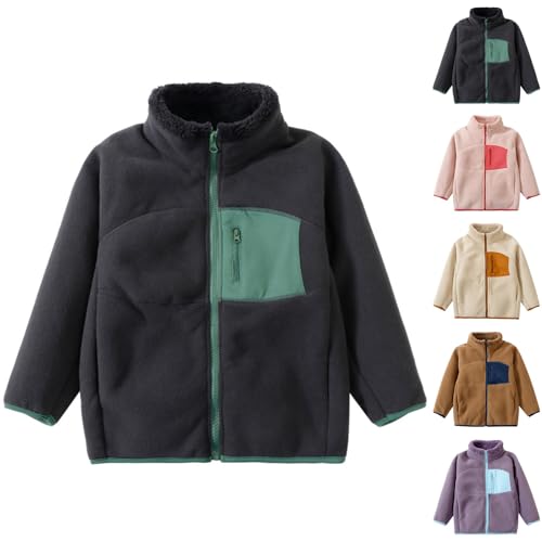 Teen Girls Fleece Jacket Coat Kids Zip up Cute Warm Sherpa Soft Sweater Fall Winter Lightweight Casual Polar Outerwear