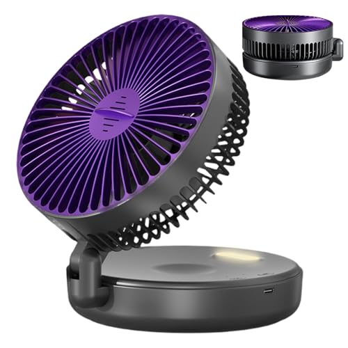 Genérico Ventilador de circulador de aire: ventilador de aire silencioso, ventilador de enfriamiento compacto | Creador de de enfriamiento de escritorio tranquilo, soplador compacto recargable de 5