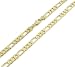 Mens Gold Tone 24" Inch 5mm Italian Figaro Link Chain Necklace