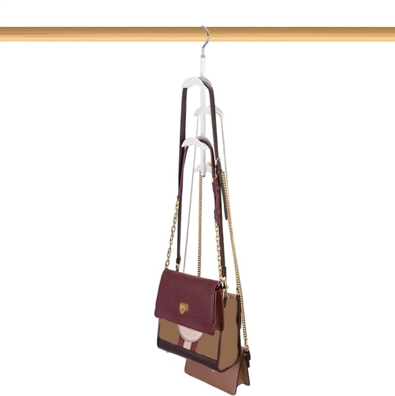 Perchero para Bolsos, Ganchos Giratorios 360° para Bolsos Y Tote, Gancho Giratorio 360° para Colgar en Clóset: Bufanda, Chal, Chaleco, Ropa Interior, Cinturón, Cartera y Corbata