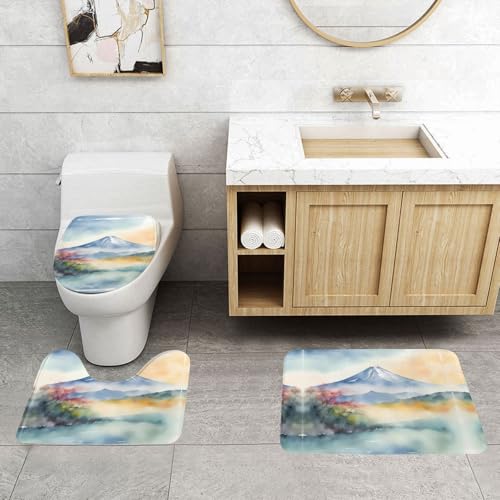 Tapis de salle de bain Mt. Fuji pour une décoration zen et moderne
