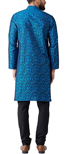 Image of SOJANYA Men's Jacquard Silk Long Kurta - Diwali Celebration Ethnic Wear for Men