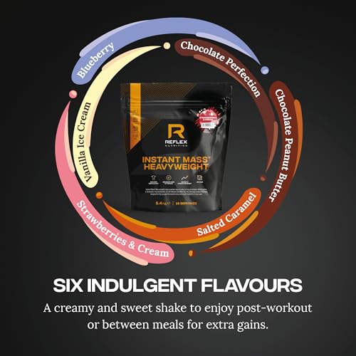 Reflex Nutrition Instant Mass Heavyweight - Mass Gainer - Over 1000 Kcal per Serving, 60g Protein, Creatine - High Calorie Post Workout or Before Bed Protein Shake (Strawberries & Cream, 5.4 kg) - Image 5