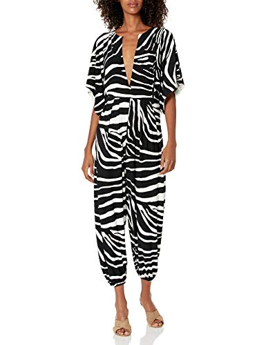 Norma Kamali Women's Jumpsuit, Large Zebra, XS/34