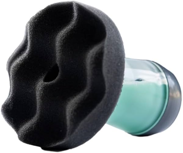 Aplicador de brillo para llantas ExoForma Flow | Aplicador reutilizable de abrillantador para autos y camionetas, sin goteo y sin rayas | Funciona con todos los abrillantadores y geles para llantas | Herramienta profesional de detallado automotriz