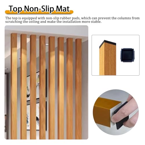 Diviseur d'intimité moderne en aluminium – Design du sol au plafond, idéal pour studio, couloir, entrée, système à lattes métalliques, cloison de chambre.