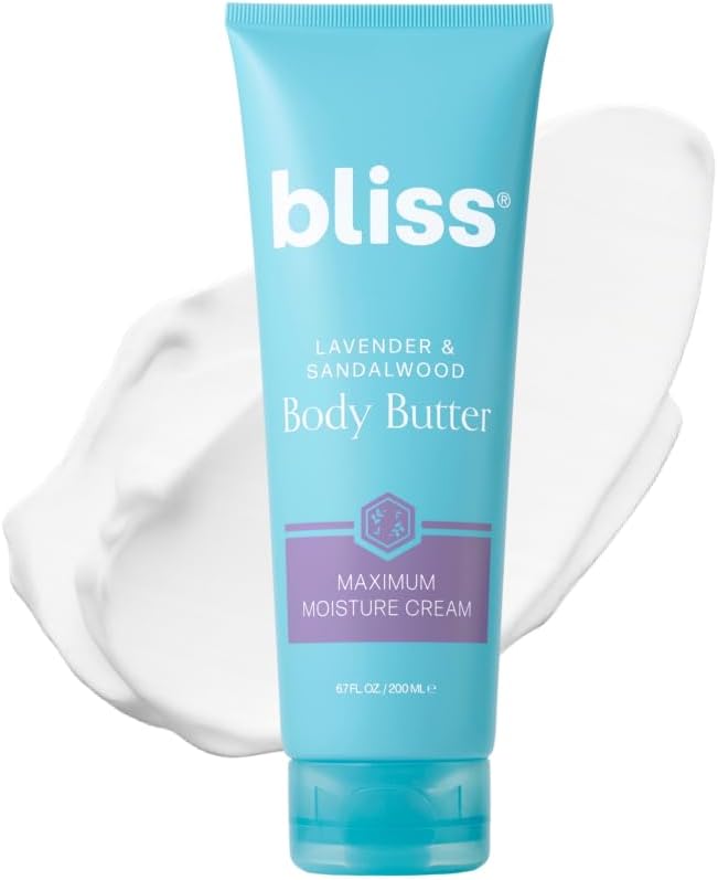 Manteiga corporal Bliss com fragrância de lavanda e sândalo, 190 g