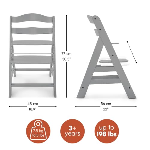 Image of hauck Alpha+ Grow Along Booster High Chair with Tray Table, Grey