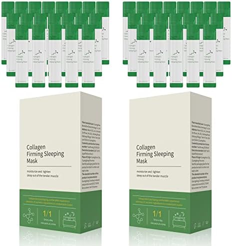 Sea-Maid Korean Collagen Firming Sleeping Mask(40 Pcs), Wash-Free Firming Anti Aging Moisturizing Face Mask for Women, Smooth & Tight Skin, Individual Packaging