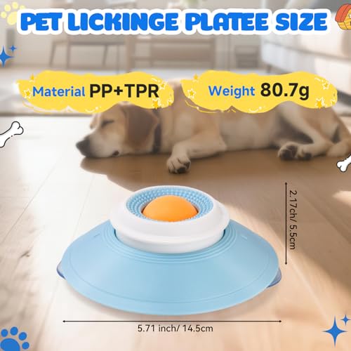 LTFIOON Hundelickspielzeug, Schleckball Hund, PP Nassfutter Lick Pad mit Saugnapfbecher, Lick Bowl Hund für Haustier Angst Relief und Langsam Füttern