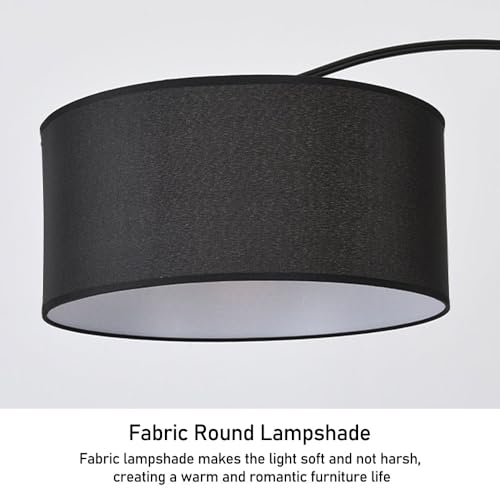 Lampadaire classique noir à arc de designer réglable avec table - 7