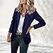 Womens Casual Blazers Long Sleeve Open Front Suit Jackets Business Dressy Top Work Office Blazer with Pockets Navy