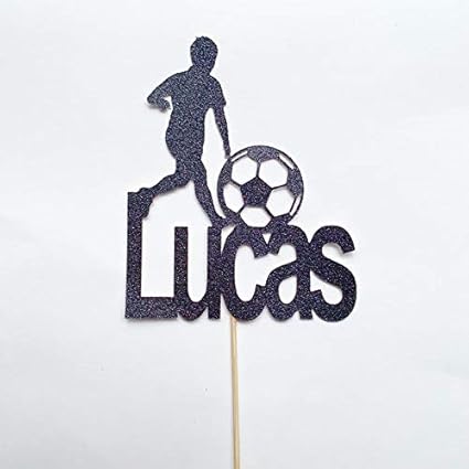 Decoration De Gateau D Anniversaire Personnalisable Avec Nom De Joueur De Football Amazon Fr Cuisine Et Maison