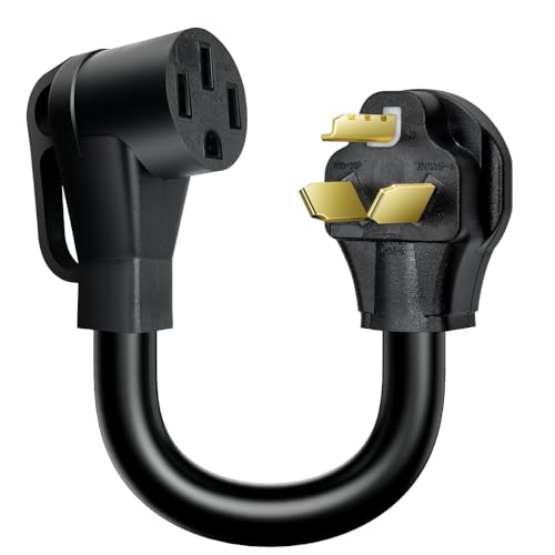50Amp to 30Amp EV Charger Adapter Cord Nema 10-30P Male to 14-50R Female Power Connector for Level 2 Charging (not for RVs) ETL Listed (NEMA 10-30P T0 14-50R)