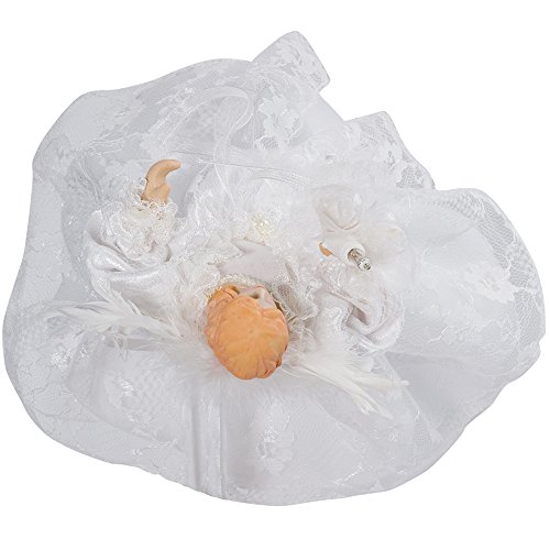 Kurt Adler 10-Light 9-Inch White Angel Treetop #TOP6