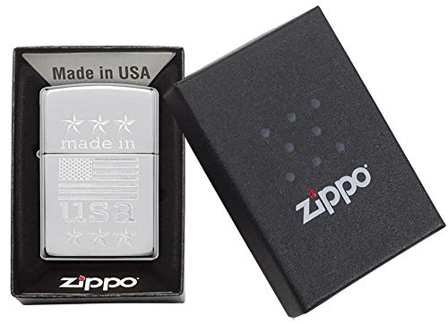 Encendedor Zippo bolsillo cromo alto brillo un tamaño miniatura 6